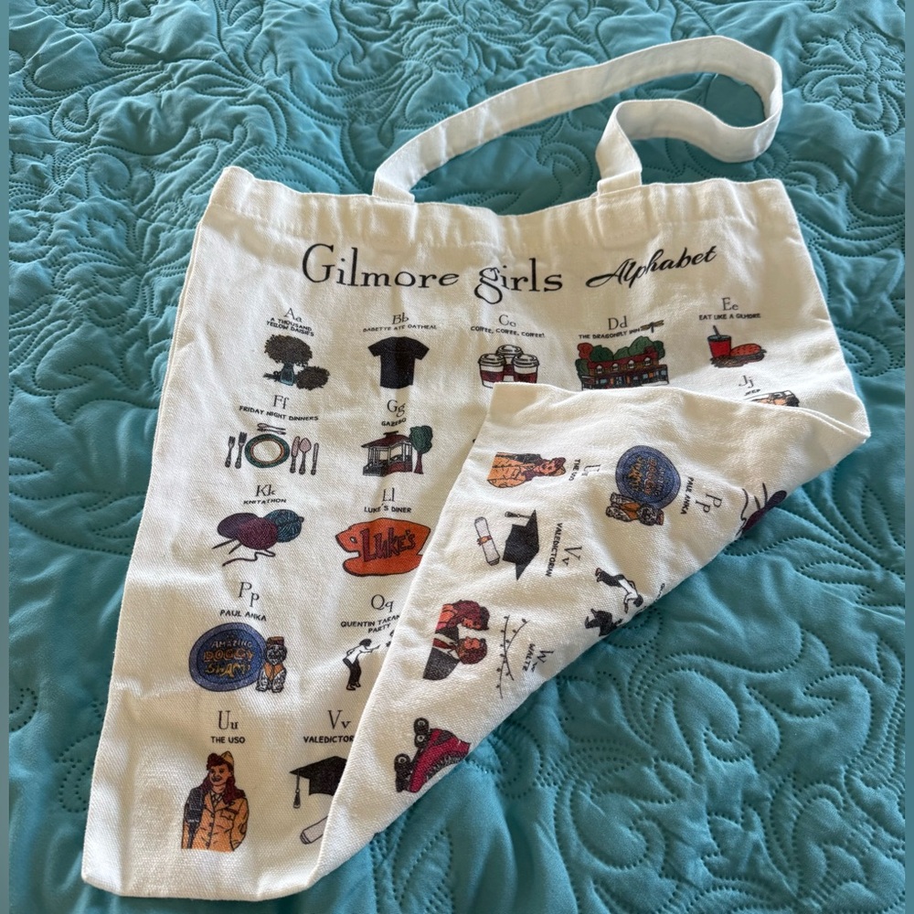 Fluent in Gilmore Girls Alphabet Tote: print on both sides! - Picture 2 of 6